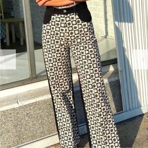 Lisa Says Gah Robyn Jean Black Daisy Check Size 30